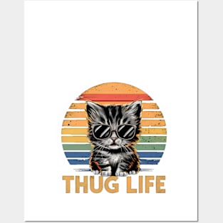 "Sunset Kitty: THUG LIFEStyle" - Cat, Rapper, Gangster Posters and Art